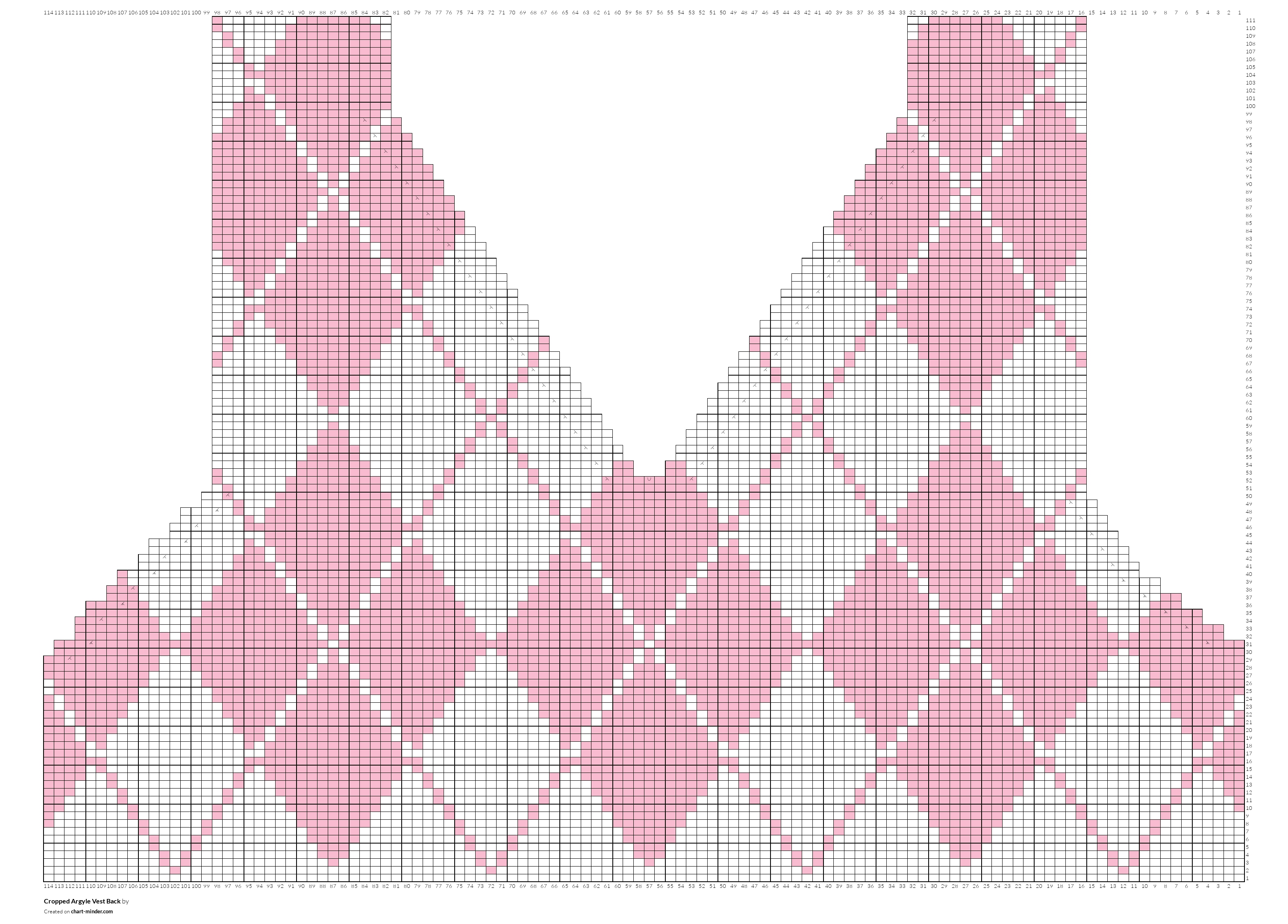 Cropped Argyle Vest Back