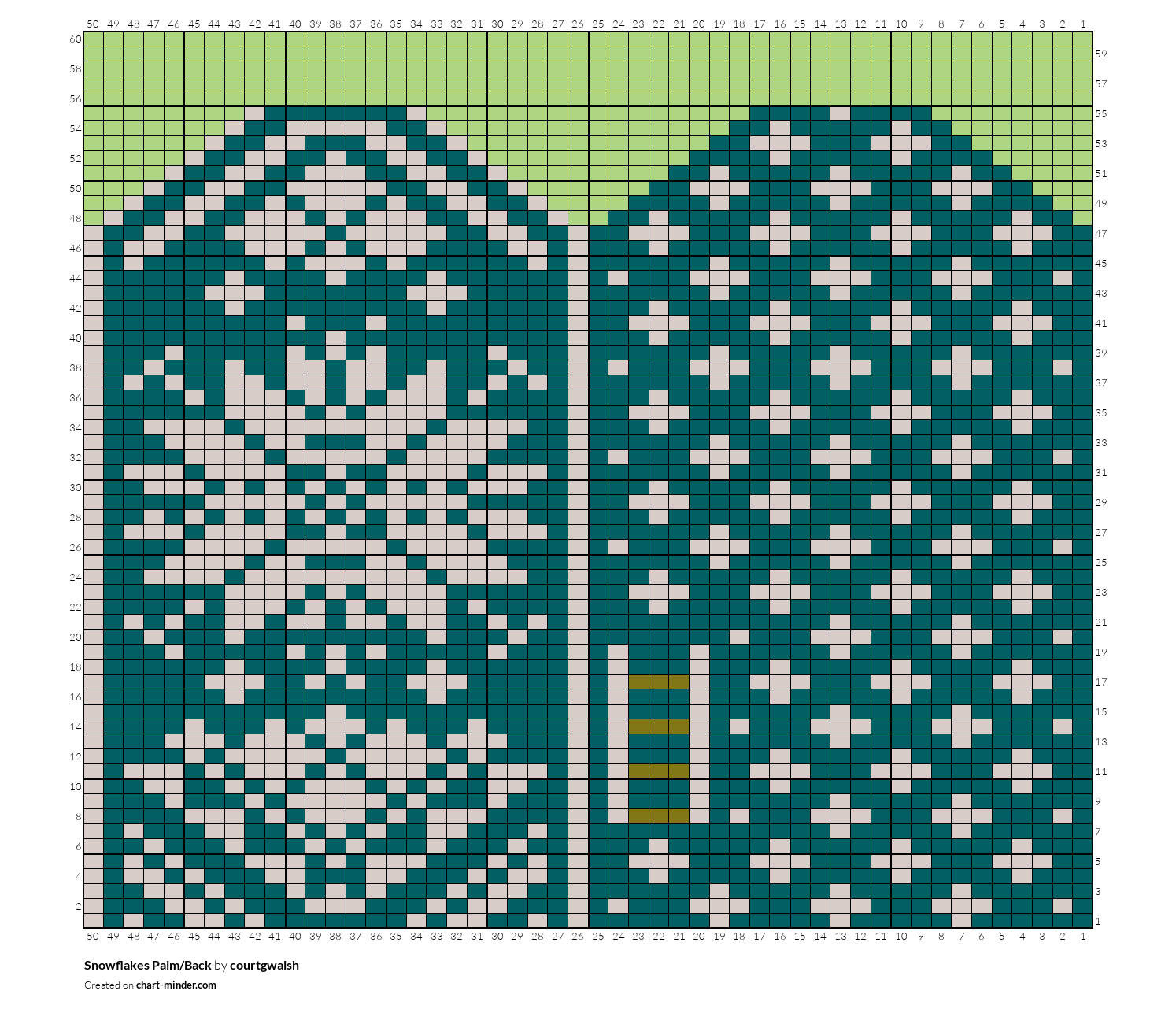 Snowflakes Palm/Back