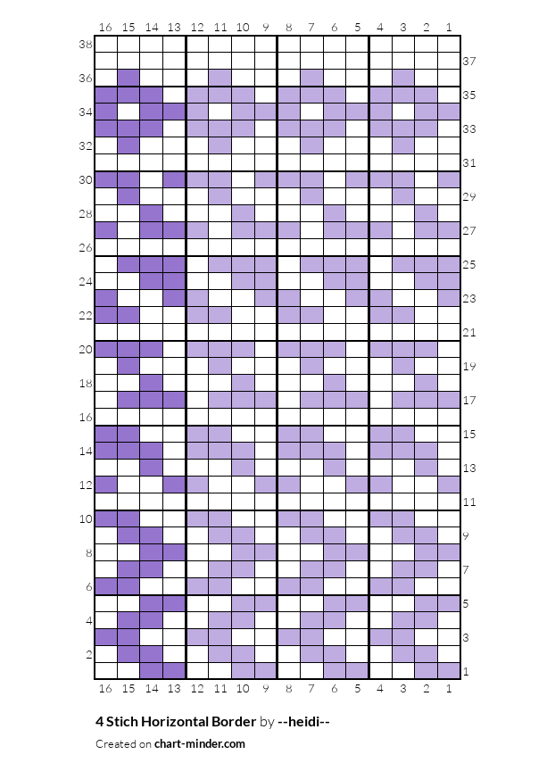 4 Stich Horizontal Border