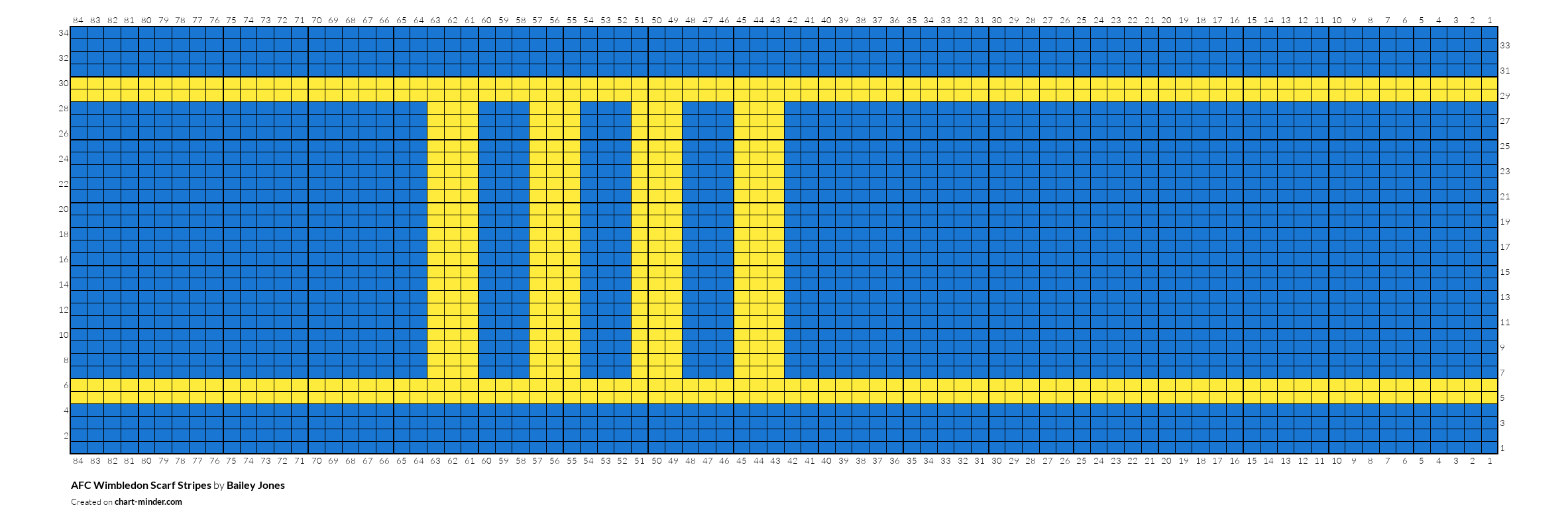 AFC Wimbledon Scarf Stripes