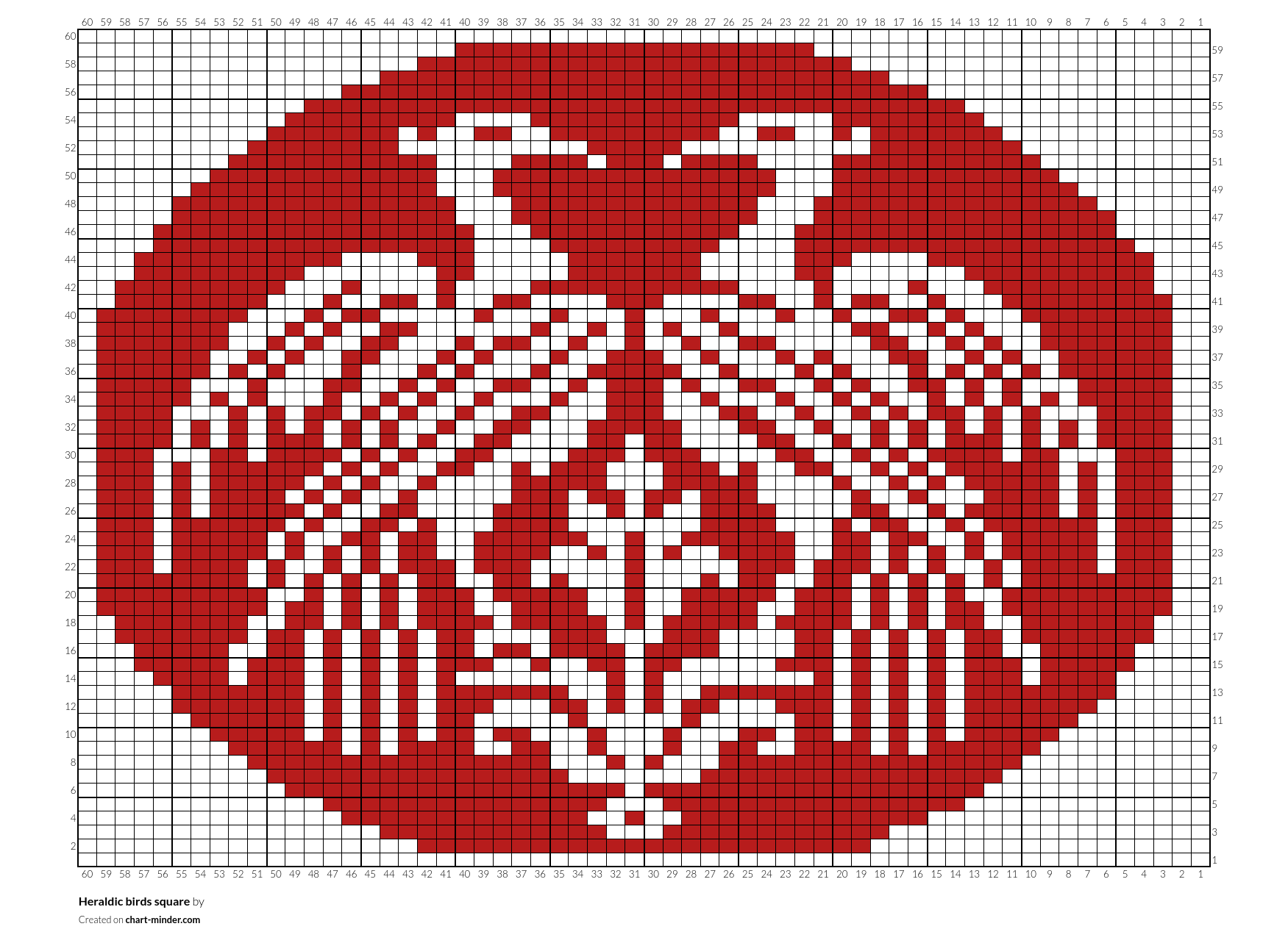 Heraldic birds square