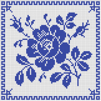 Blue rose square