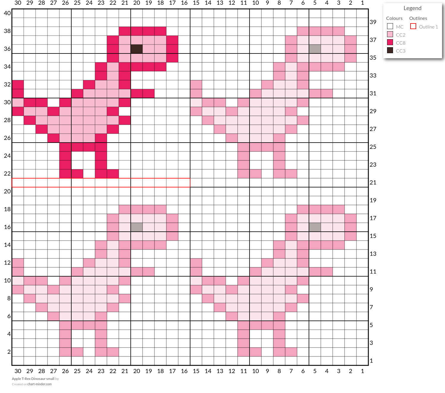 Apple T-Rex Dinosaur small