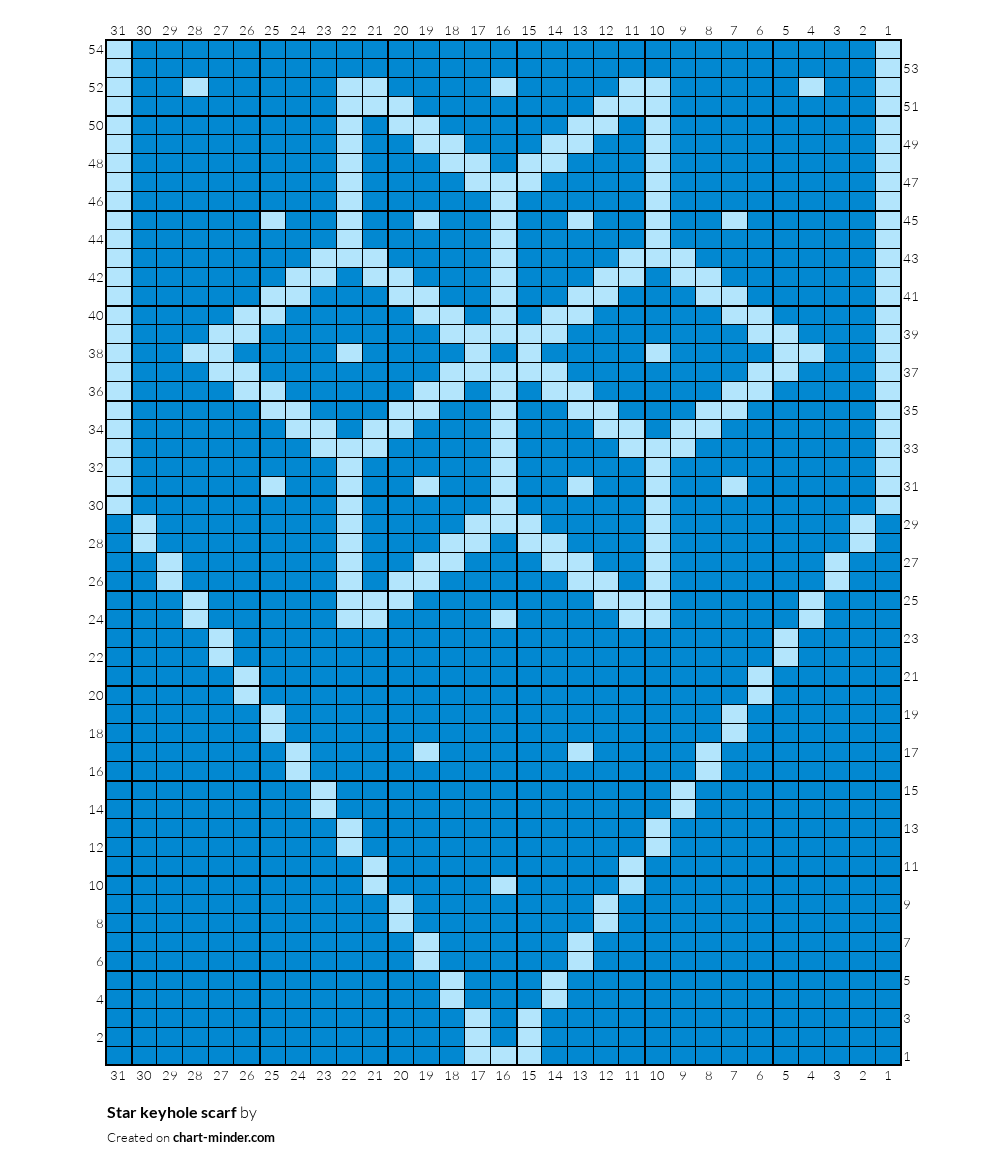 Star keyhole scarf