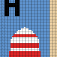 Copy of H of Alphabet Knitted Quilt