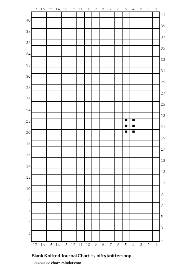 Blank Knitted Journal Chart