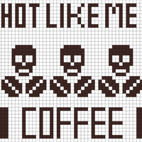 hot like me coffee bean skull