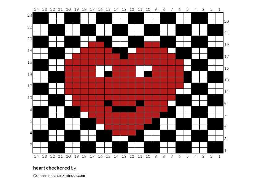 heart checkered