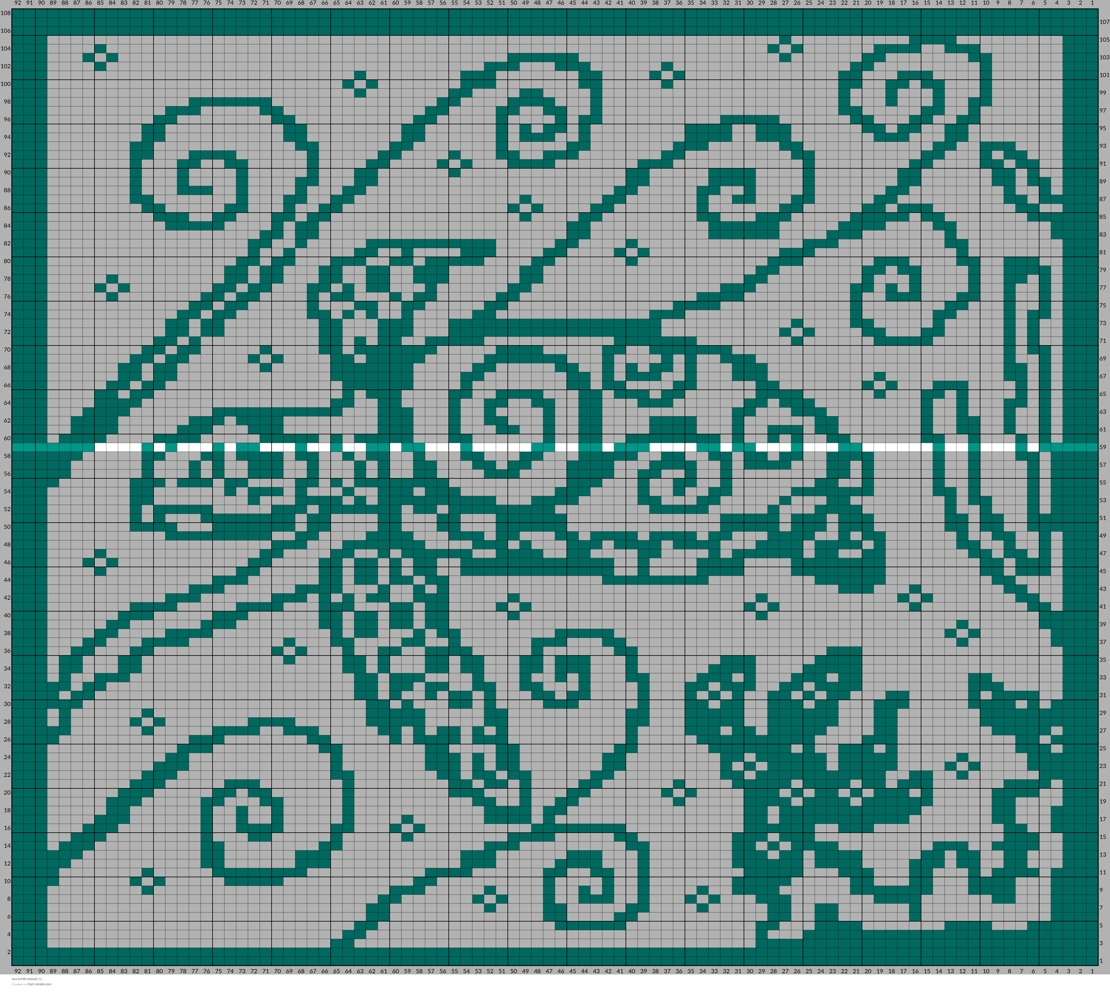 sea turtle mosaic