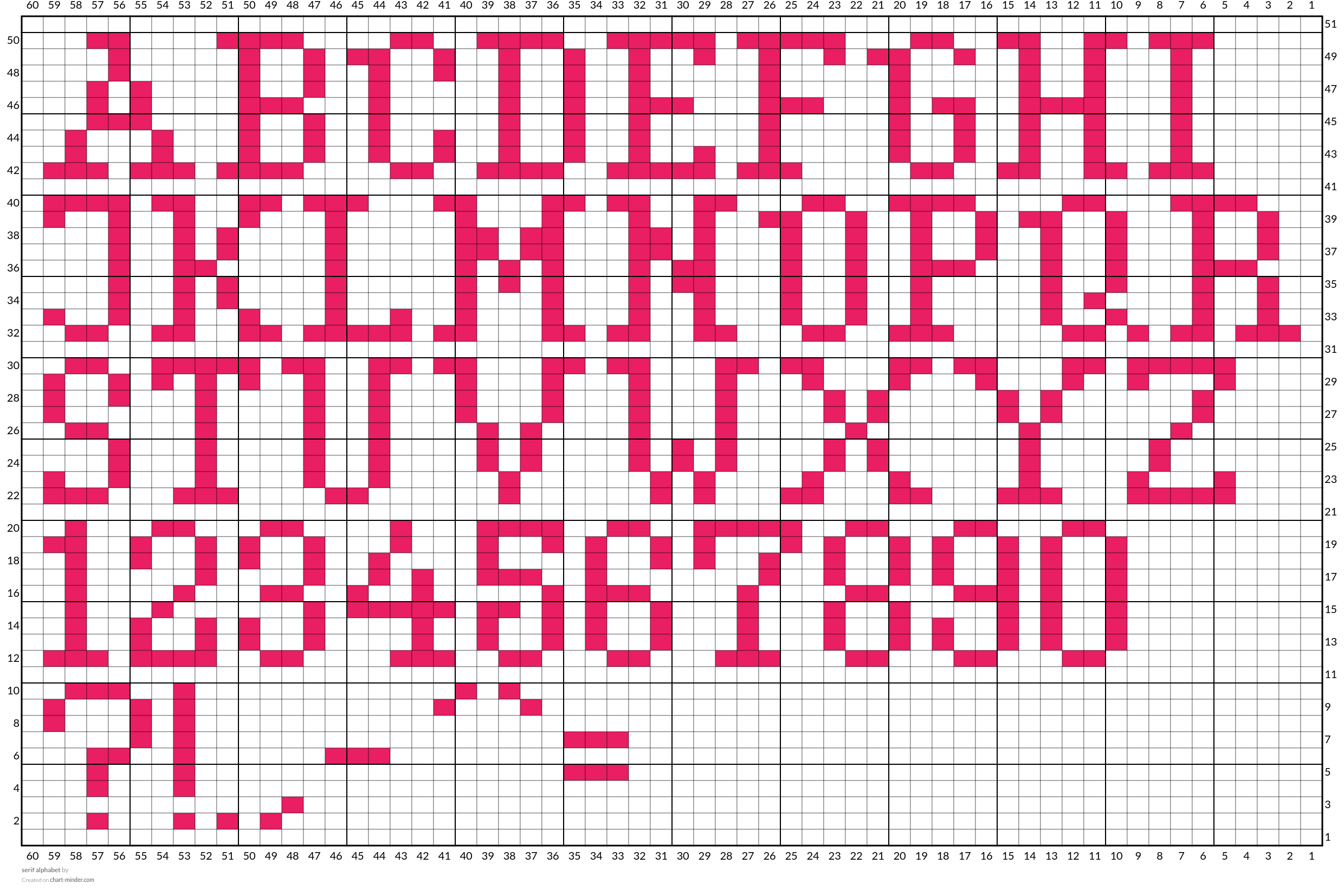 serif alphabet