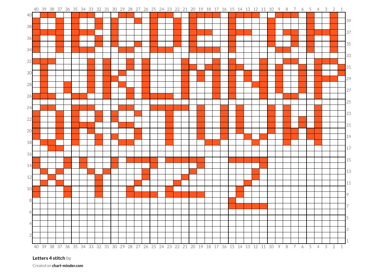 Letters 4 stitch