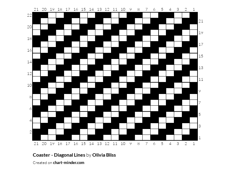 Coaster - Diagonal Lines