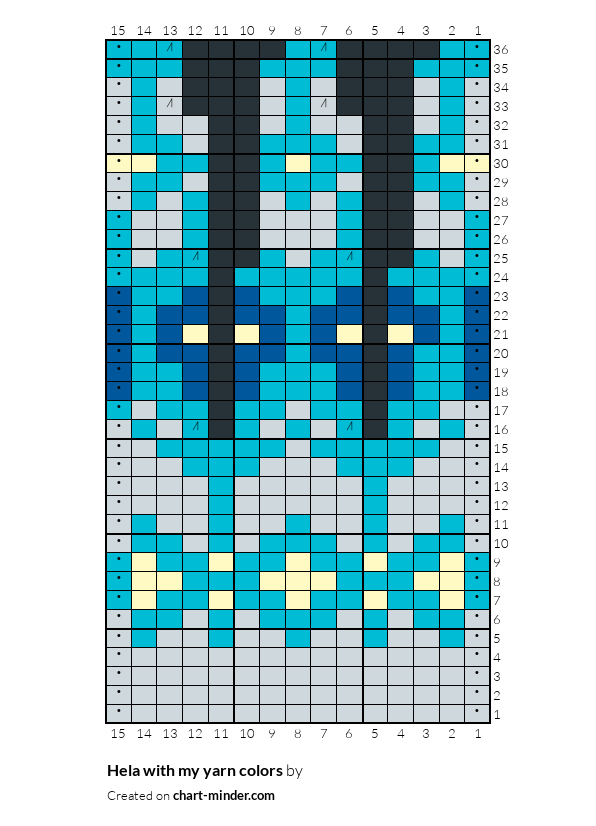 Hela with my yarn colors