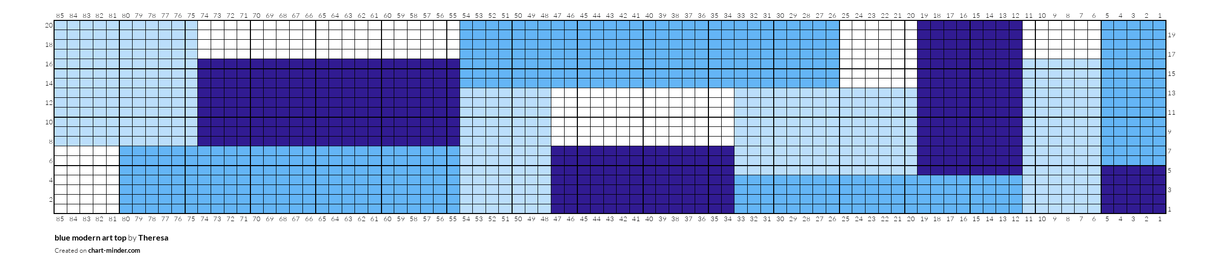 blue  modern art top