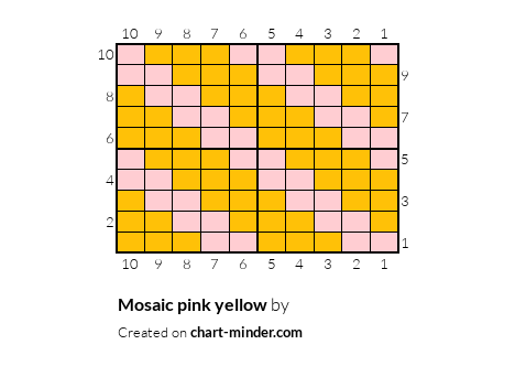 Mosaic pink yellow 