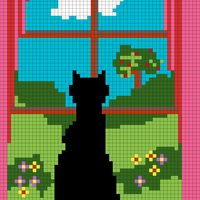 Cat in Window 