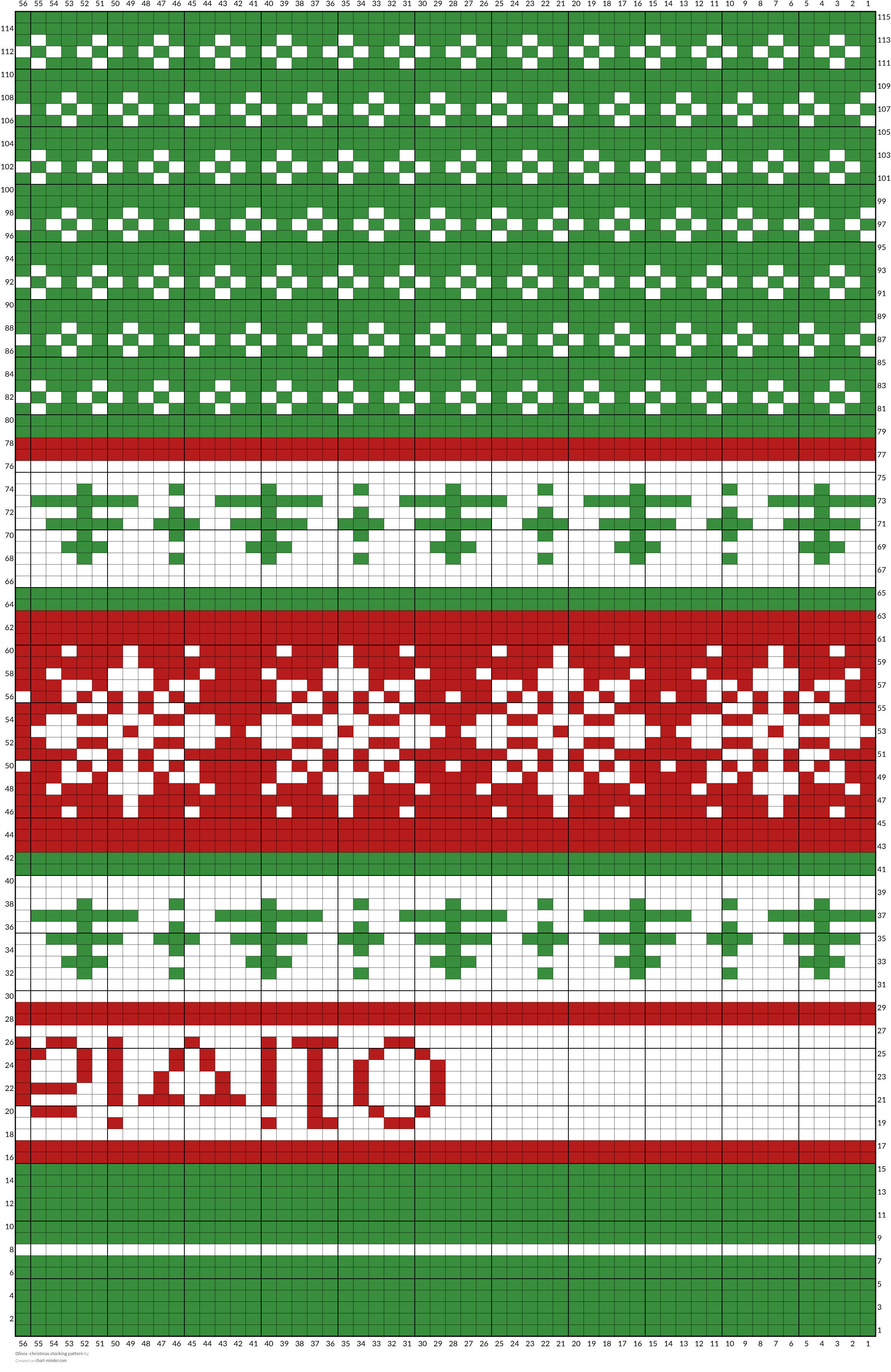 Olivia -christmas stocking pattern