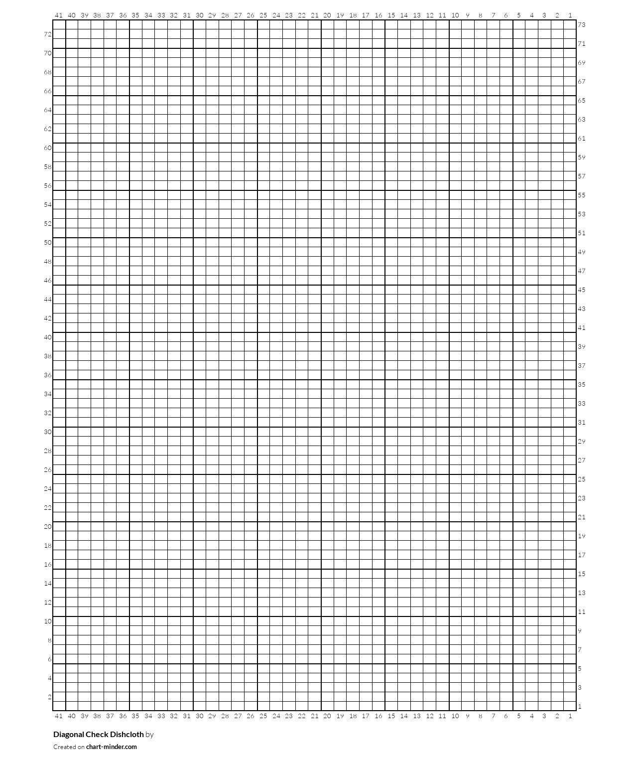 Diagonal Check Dishcloth 