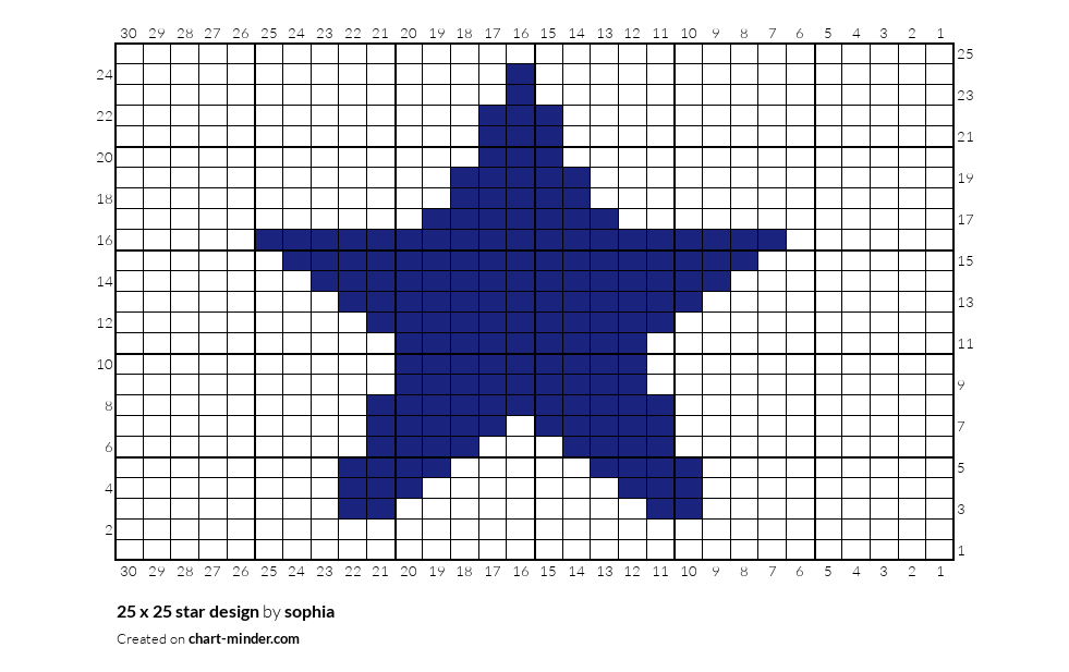 25 x 25 star design