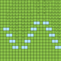 purl leaves in the round