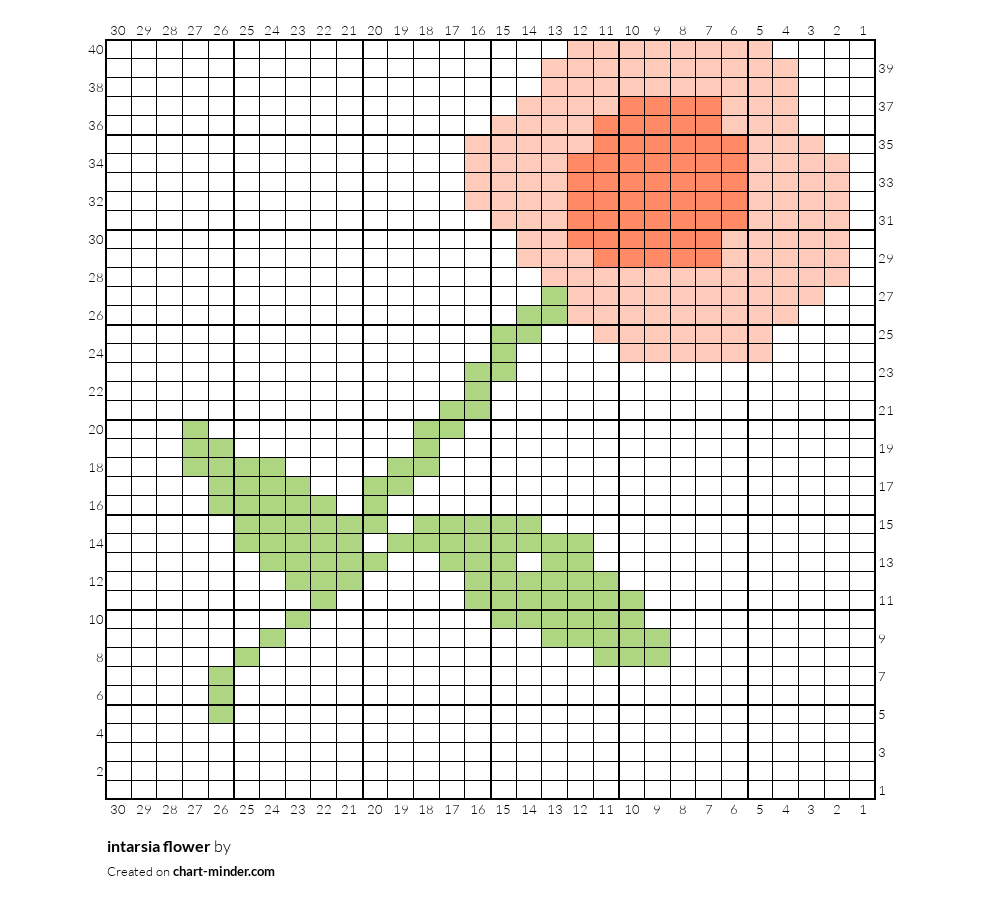 intarsia flower