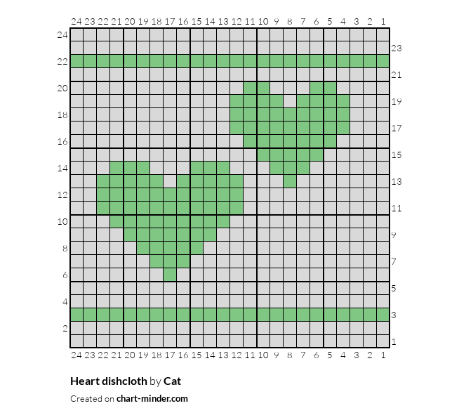 Heart dishcloth