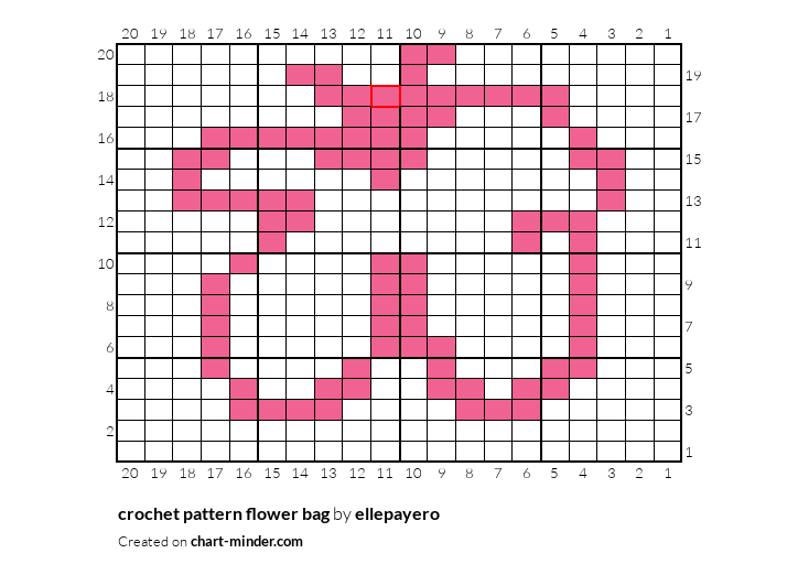 crochet pattern flower bag