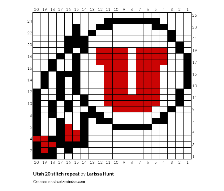 Utah 20 stitch repeat
