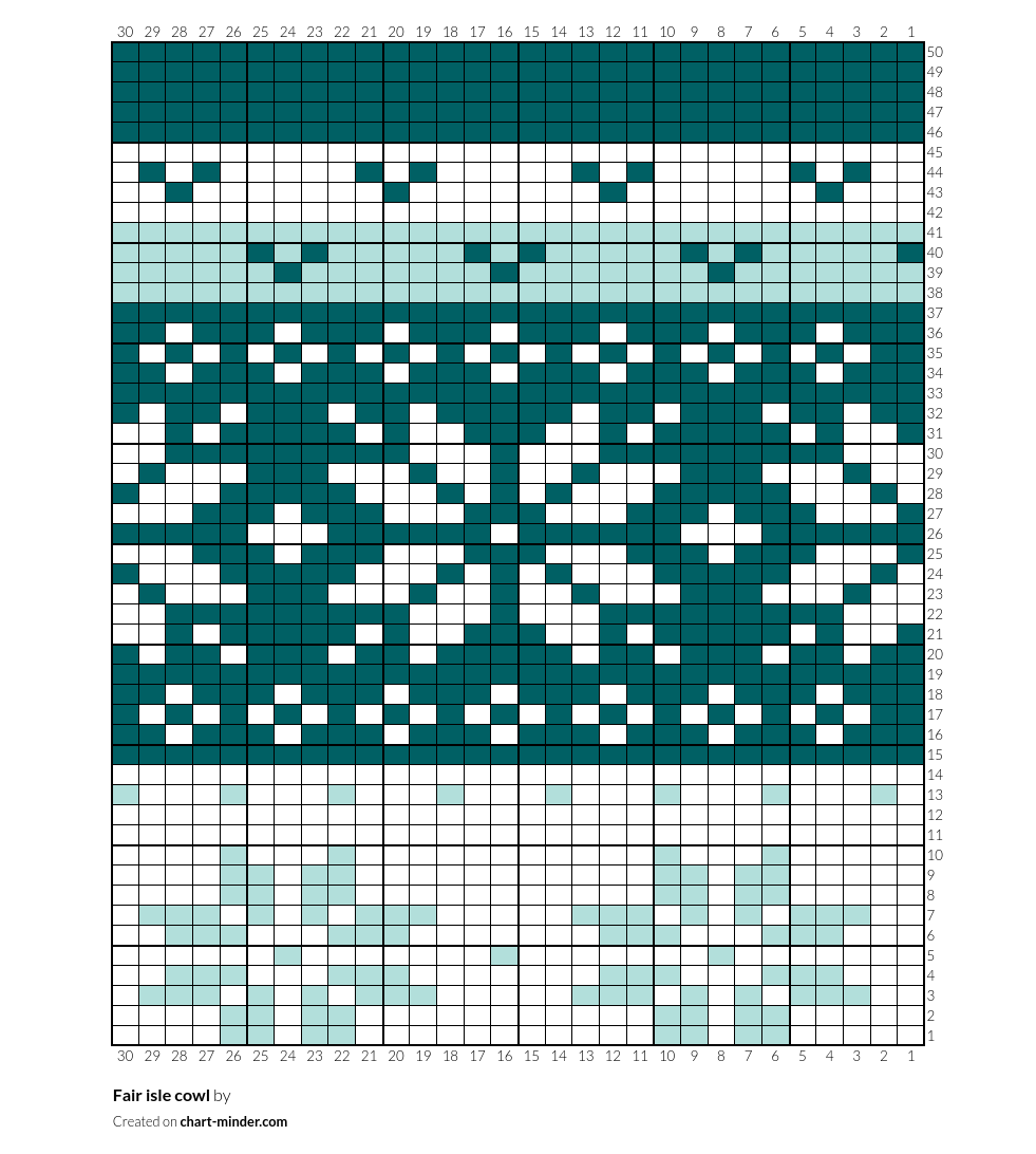 Fair isle cowl