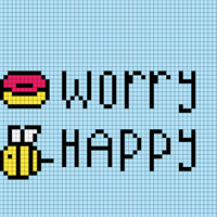 Copy of donat worry bee happy