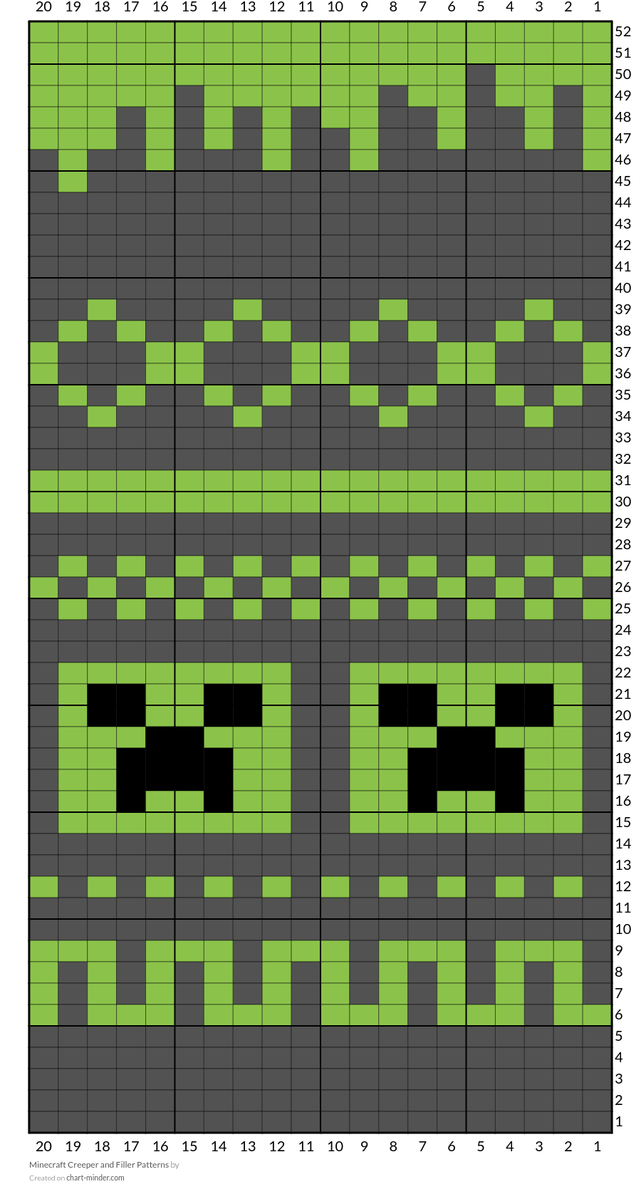 Minecraft Creeper and Filler Patterns