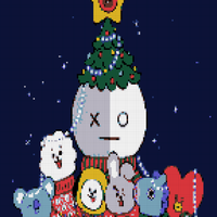 BT21 Christmas Blanket Pattern
