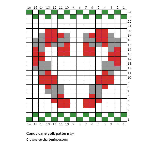 Candy cane yolk pattern