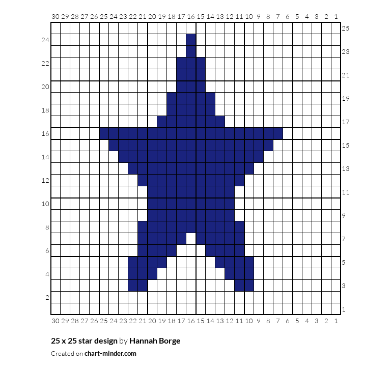 25 x 25 star design