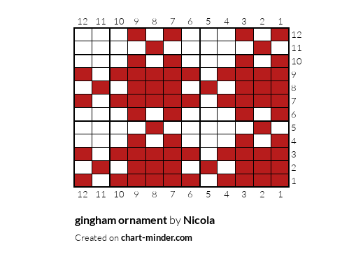 gingham ornament
