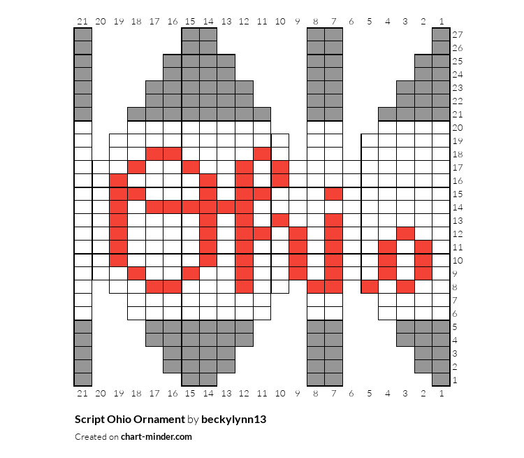 Script Ohio Ornament 