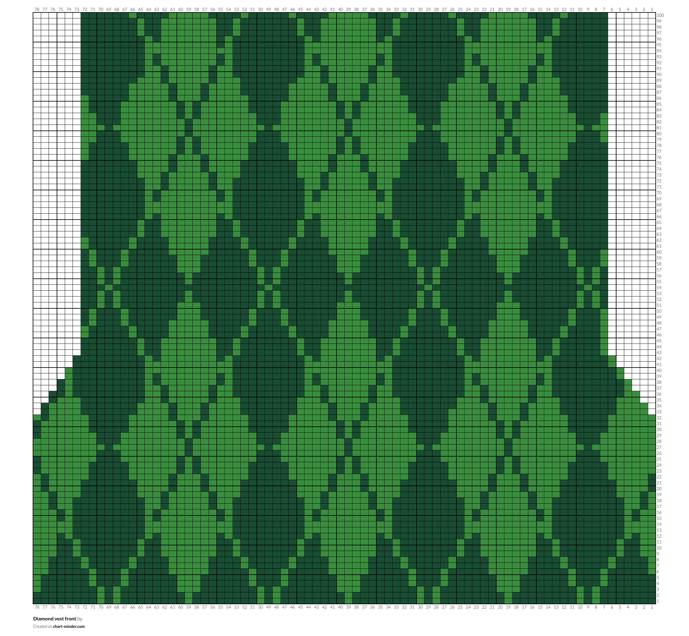 Diamond vest front