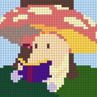 reading mushroom, Alpha pattern #90738