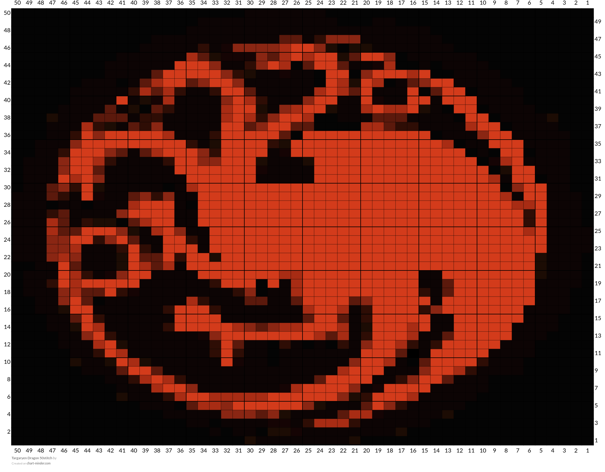 Targaryen Dragon 50stitch