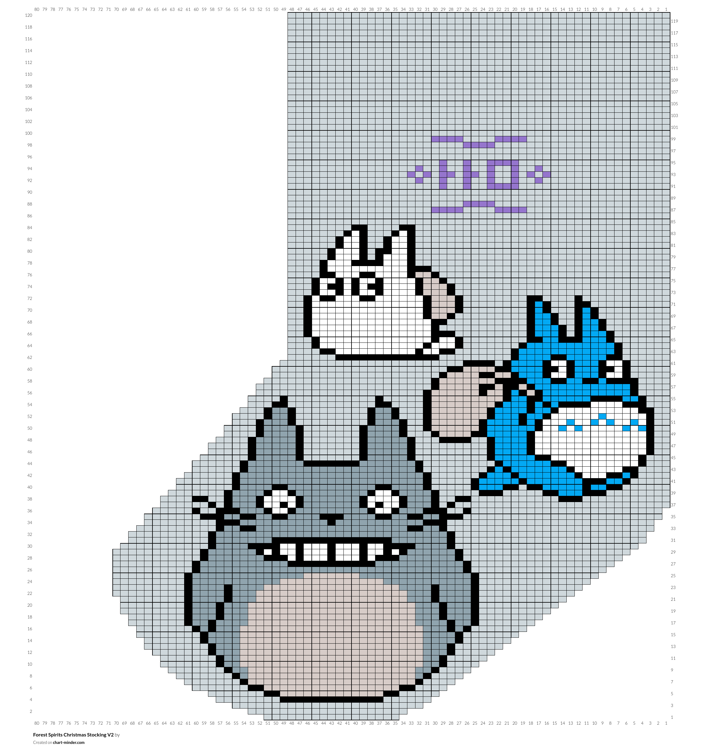 Forest Spirits Christmas Stocking V2