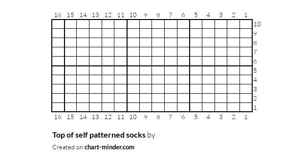 Top of self patterned socks