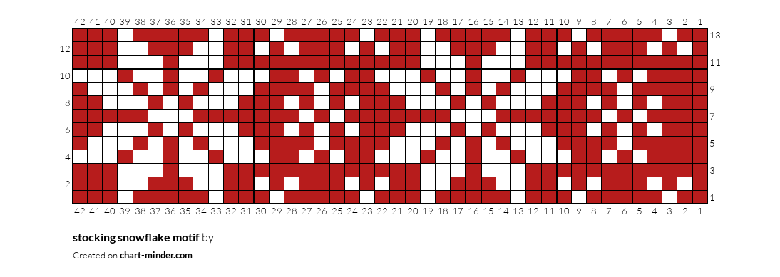 stocking snowflake motif