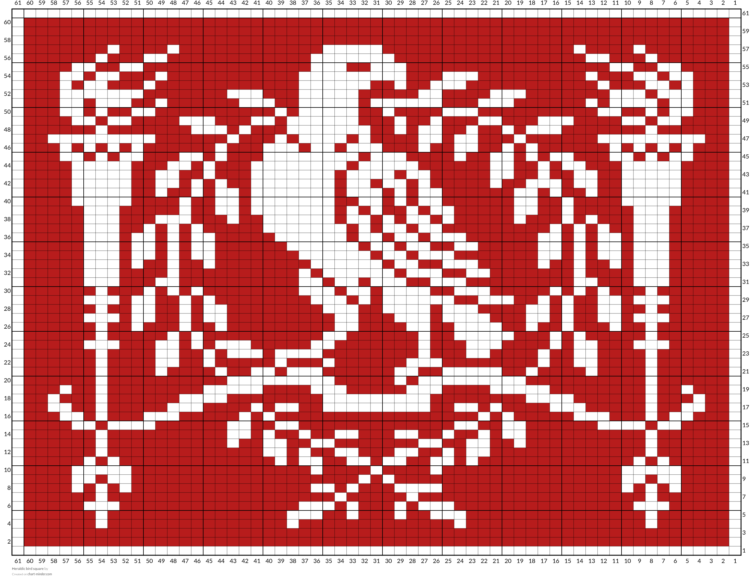 Heraldic bird square