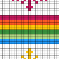 Rainbow snowflake stocking