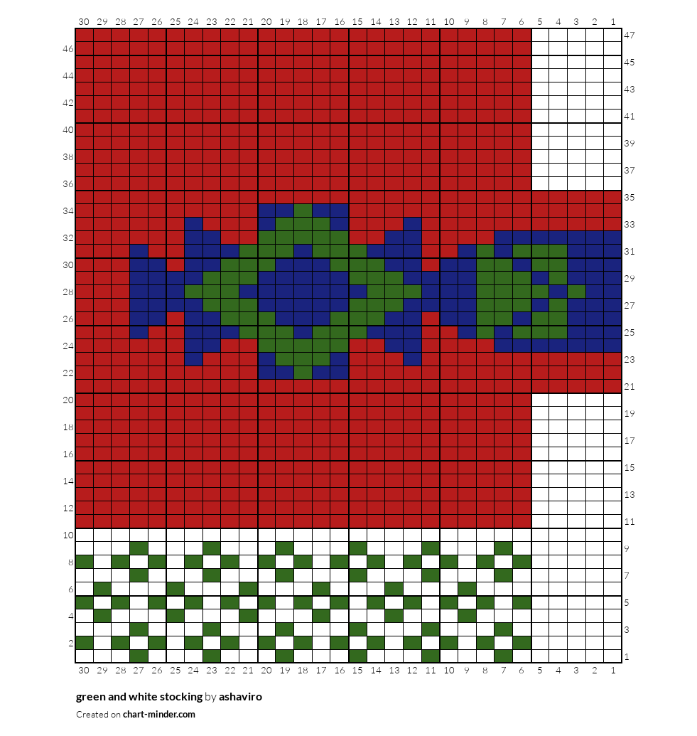 green and white stocking