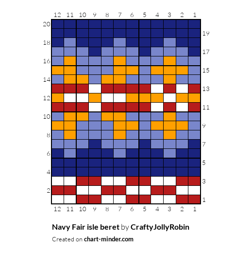 Navy Fair isle beret