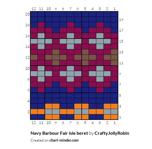 Navy Barbour Fair isle beret