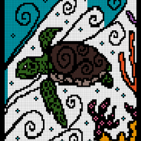 sea turtle mosaic