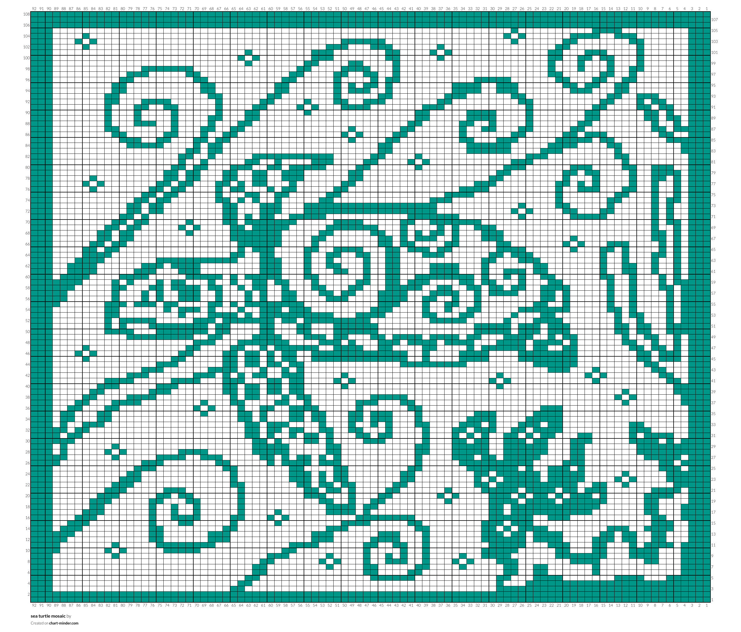 sea turtle mosaic