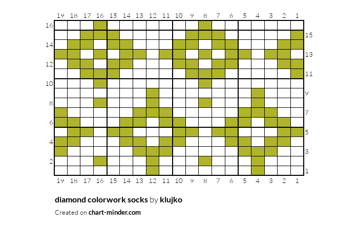 diamond colorwork socks